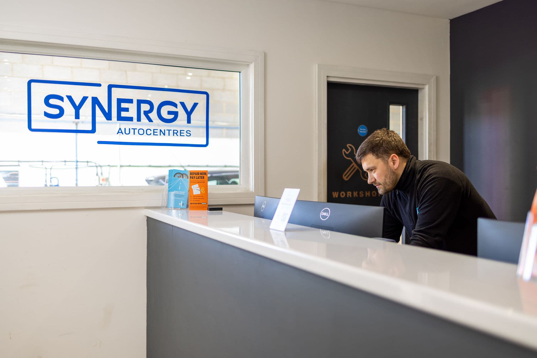 Synergy Autocentres reception desk